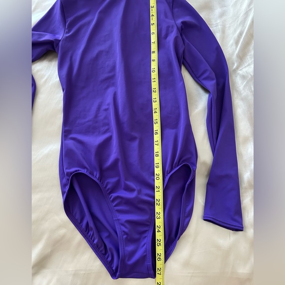 Balera Vibrant Long Sleeve Purple Dancewear Leotard - Picture 8 of 8